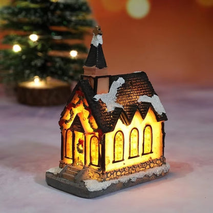 Christmas New Christmas Decorations Resin Small House Micro Landscape Resin House Small Ornaments Christmas Gifts