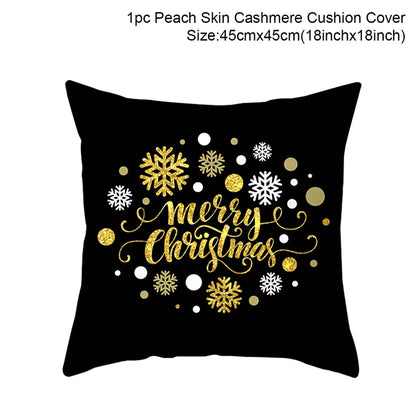 Christmas Cushion Covers Merry Christmas Decorations for Home Noel Christmas Gifts Navidad 2020 Xmas Cristmas Decornew Year 2021