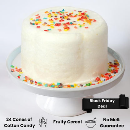 Cotton Candy Cake - 16Oz (Serves 12) - Christmas Gift - Allergy Safe - Gift Ready - Candy - Birthday Party - Gluten Free - Secret Santa Gifts - Exotic Snack - Gift Basket - Stocking Stuffers