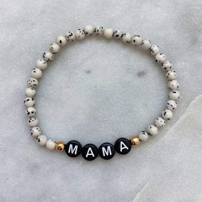 Custom Name Bracelet Couple Bracelets for Women Men Custom Hanade Natural Stones Beads Letter Bracelet Charm Jewelry Gifts