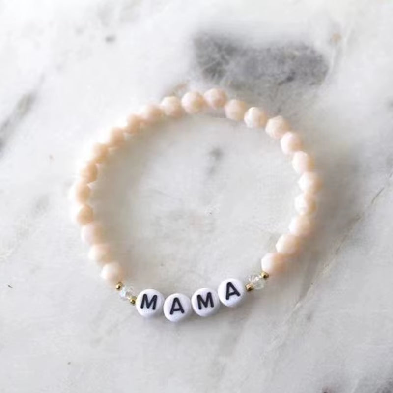 Custom Name Bracelet Couple Bracelets for Women Men Custom Hanade Natural Stones Beads Letter Bracelet Charm Jewelry Gifts