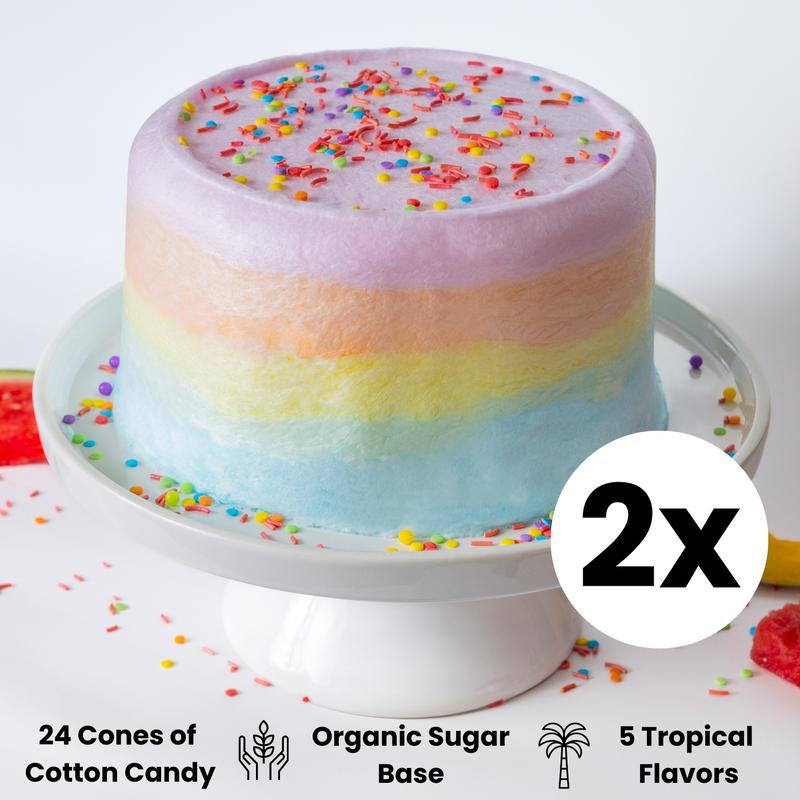 Cotton Candy Cake - 16Oz (Serves 12) - Christmas Gift - Allergy Safe - Gift Ready - Candy - Birthday Party - Gluten Free - Secret Santa Gifts - Exotic Snack - Gift Basket - Stocking Stuffers