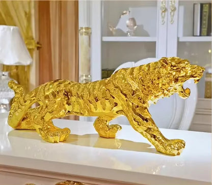 Resin Tiger Chinese Zodiac Tiger Home Decorations Natural Resin Making Birthday Gifts and Christmas Gifts Wedding Decoration