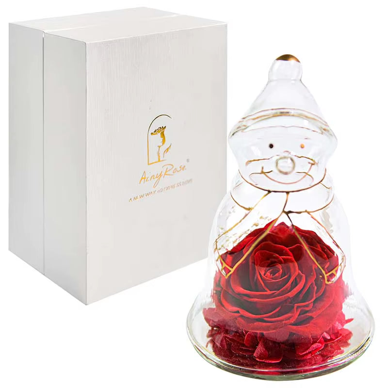 Angel Gifts for Mom Preserved Roses in Glass Forever Eternal Rose Flowers Wedding Birthday Anniversary Valentines Gifts for Her