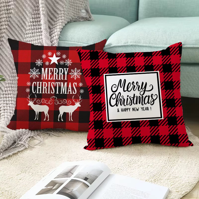 Christmas Cushion Covers Merry Christmas Decorations for Home Noel Christmas Gifts Navidad 2020 Xmas Cristmas Decornew Year 2021