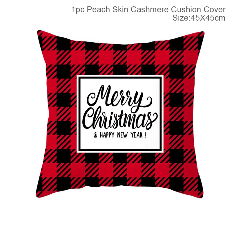 Christmas Cushion Covers Merry Christmas Decorations for Home Noel Christmas Gifts Navidad 2020 Xmas Cristmas Decornew Year 2021