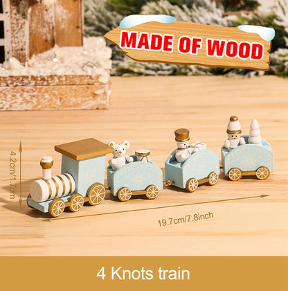 Christmas Wooden Train Ornaments - Festive Home Decorations for 2024 Holiday Season and New Year Gifts