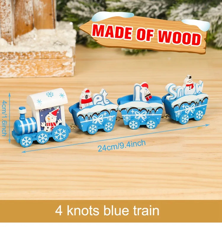 Christmas Wooden Train Ornaments - Festive Home Decorations for 2024 Holiday Season and New Year Gifts