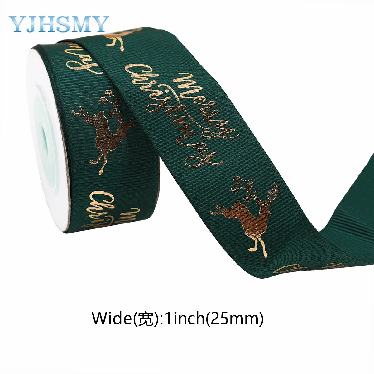 Christmas Ribbons Holiday Grosgrain Satin Ribbons for Christmas Gifts Wrapping Christmas Tree Decorations Festival DIY Crafts 5Y