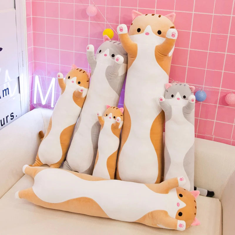 Soft/Cute /Plush /Long Cat/Pillow/Cotton Doll Toy Lunch Sleeping Pillow Christmas Gifts Birthday Gifts Girls Gifts for Girls