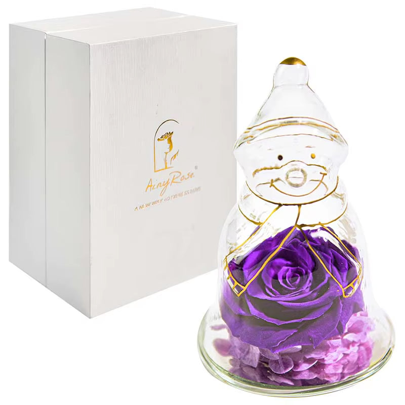 Angel Gifts for Mom Preserved Roses in Glass Forever Eternal Rose Flowers Wedding Birthday Anniversary Valentines Gifts for Her