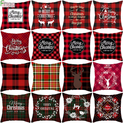 Christmas Cushion Covers Merry Christmas Decorations for Home Noel Christmas Gifts Navidad 2020 Xmas Cristmas Decornew Year 2021