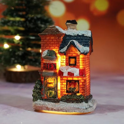 Christmas New Christmas Decorations Resin Small House Micro Landscape Resin House Small Ornaments Christmas Gifts