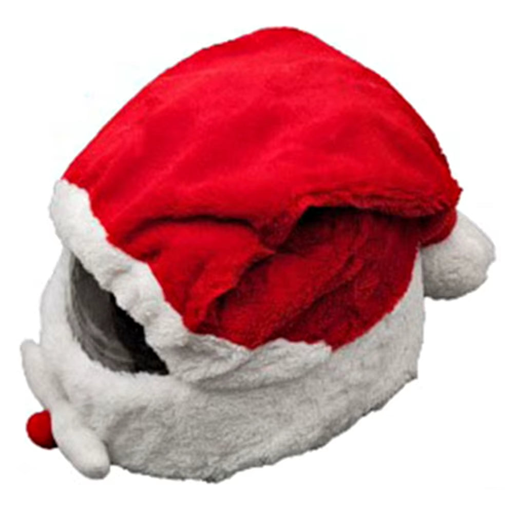 Christmas Motorcycle Full Helmet Plush Cover Santa Cycling Helmet Cover Santa Claus Racing Cap Merry Christmas Decoration Gift