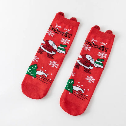 Cartoon Christmas Socks Ornaments Merry Christmas Decorations for Home Christmas Gifts Xmas Noel Navidad Happy New Year Supplies