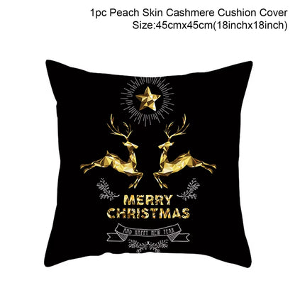 Christmas Cushion Covers Merry Christmas Decorations for Home Noel Christmas Gifts Navidad 2020 Xmas Cristmas Decornew Year 2021